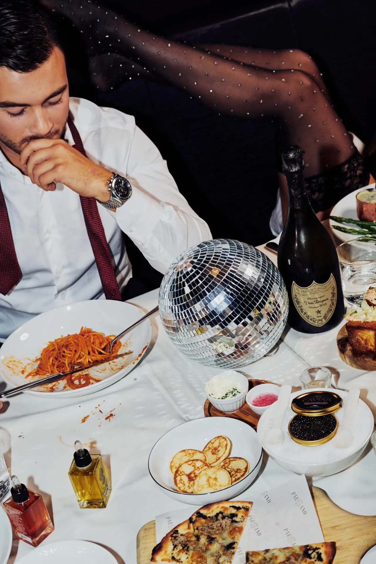 Feestelijke avondsfeer met Dom Pérignon